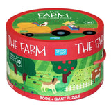 Sassi Book and Giant Puzzle Round Box - The Farm - Laadlee