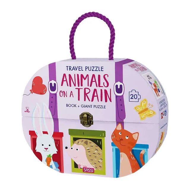 Sassi Travel Puzzle Animals - On A Train - Laadlee