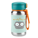 Skip Hop Spark Style SS Straw Bottle 350ml - Robot - Laadlee