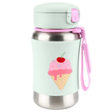 Skip Hop Spark Style SS Straw Bottle 350ml - Ice Cream - Laadlee