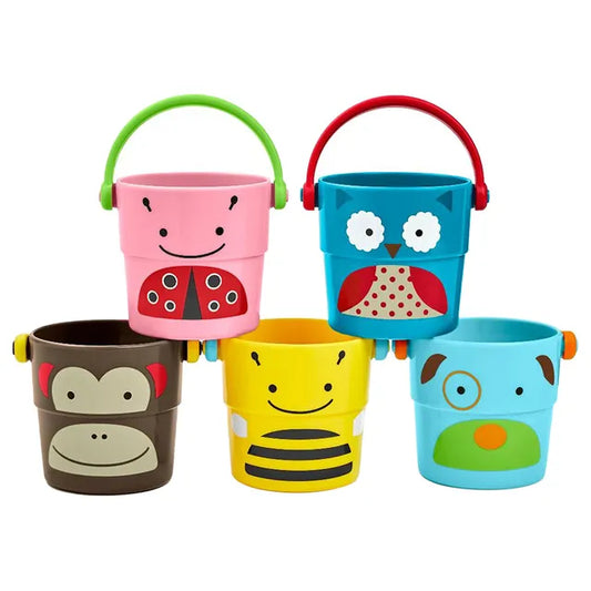 Skip Hop Zoo Stack & Pour Buckets Bath Toy - Laadlee