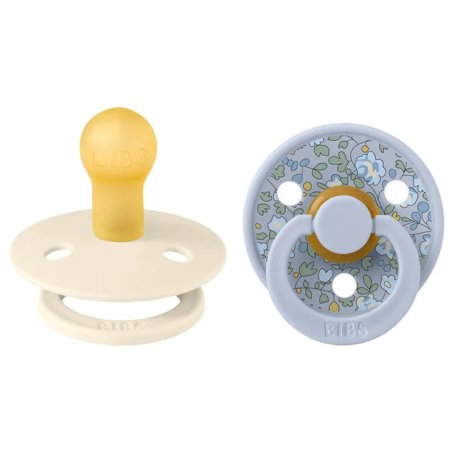 BIBS x LIBERTY 2 Pack Colour Eloise Latex S1 - Dusty Blue Mix - Laadlee