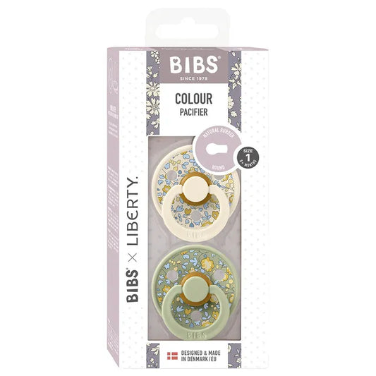 BIBS x LIBERTY 2 Pack Colour Eloise Latex S1 - Sage Mix - Laadlee