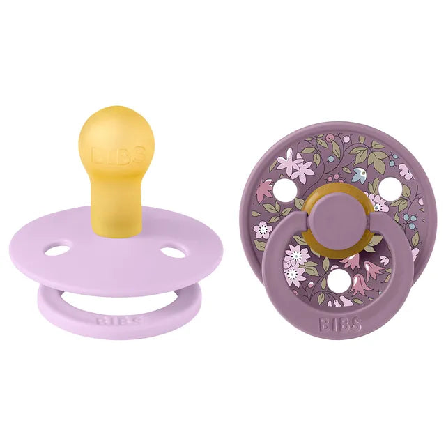 BIBS x LIBERTY 2 Pack Colour Camomile Lawn Latex S1 - Violet Sky Mix - Laadlee