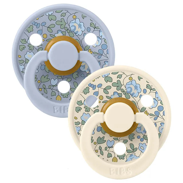 BIBS x LIBERTY 2 Pack Colour Eloise Latex S2 - Dusty Blue Mix - Laadlee