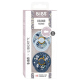 BIBS x LIBERTY 2 Pack Colour Camomile Lawn Latex S2 - Baby Blue Mix - Laadlee