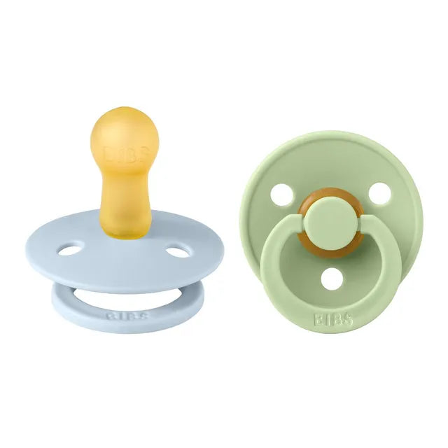 BIBS Colour 2 Pack Latex S2 - Baby Blue / Pistachio - Laadlee