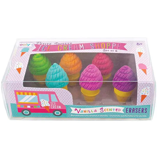 OOLY Petite Sweets Ice Cream Scented Erasers - Set of 6 - Laadlee