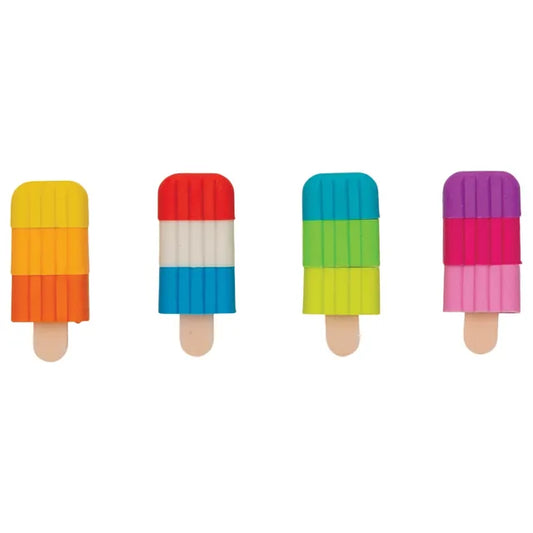 OOLY Icy Pops Scented Puzzle Erasers - Set of 4 - Laadlee