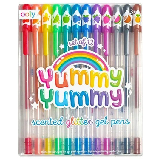 OOLY Yummy Yummy Scented Glitter Gel Pens 2.0 - Set of 12 - Laadlee
