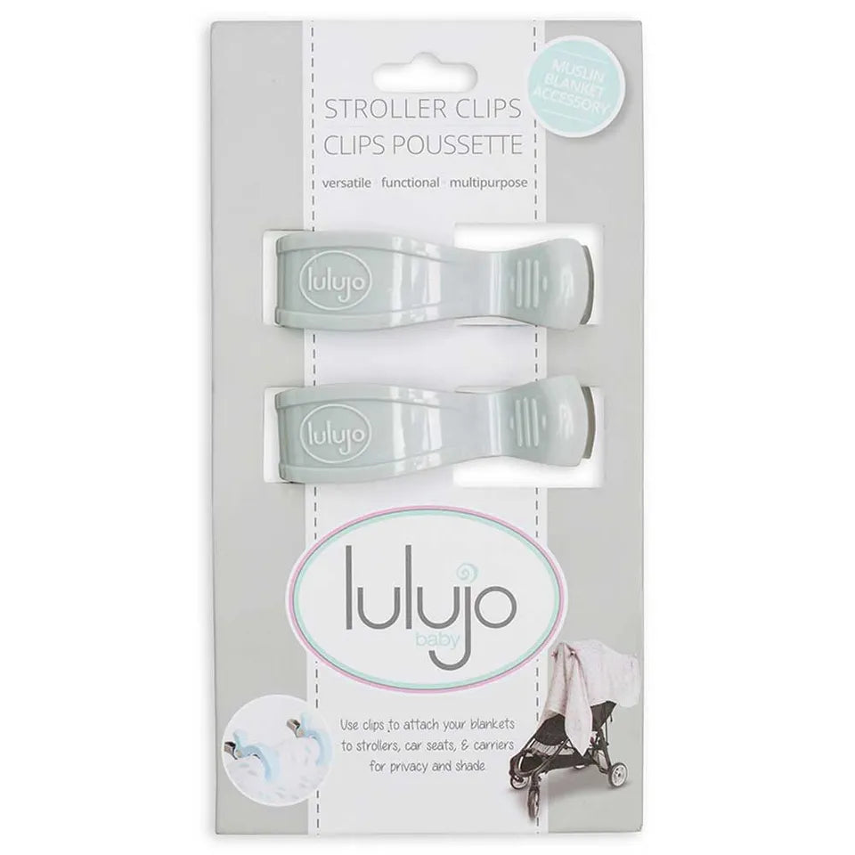 Lulujo Stroller Clips 2-pack - Grey - Laadlee