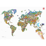 Unikplay World Map Geography Colouring Poster - Laadlee
