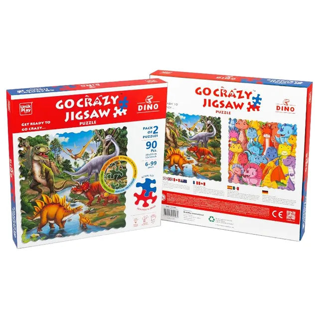 Unikplay Go Crazy Jigsaw Puzzle 2 Trays - Dino - Laadlee