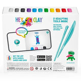 Hey Clay - Aliens Set Plastic Modeling Air Dry Clay Kit - 15pcs and Sculpting Tools - Laadlee