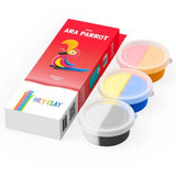 Hey Clay - DIY Ara Parrot Plastic Modelling Air-Dry Clay - 3pcs - Laadlee