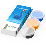 Hey Clay - DIY Brachiosaurus Plastic Modelling Air-Dry Clay - 3pcs - Laadlee