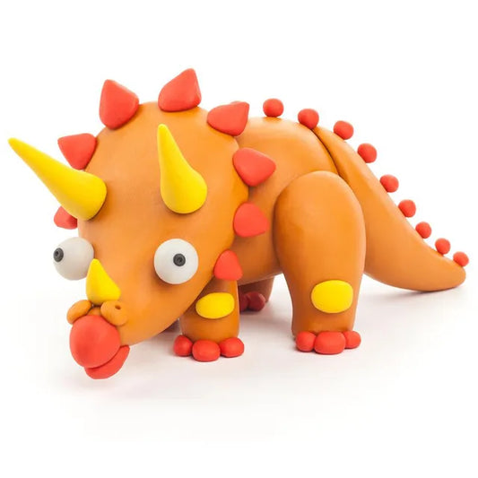 Hey Clay - DIY Triceratops Plastic Modelling Air-Dry Clay - 3pcs - Laadlee