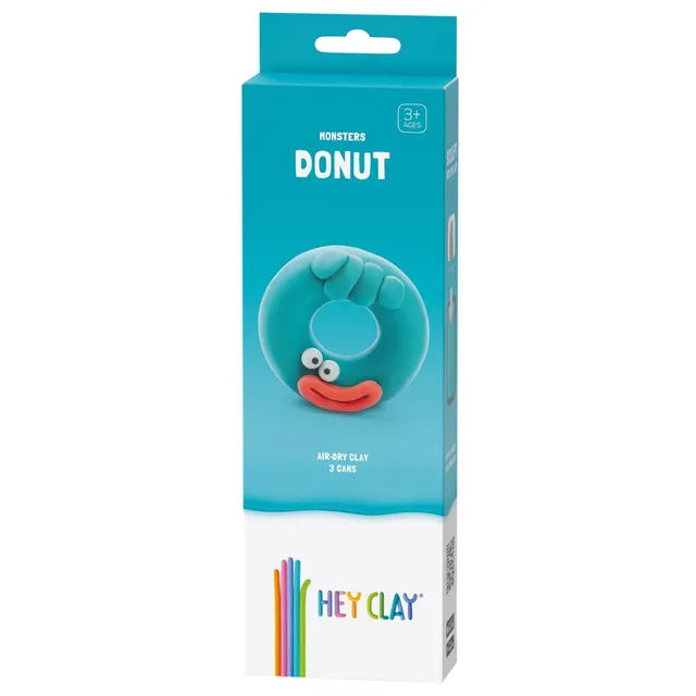 Hey Clay - DIY Donut Plastic Modelling Air-Dry Clay - 3pcs - Laadlee