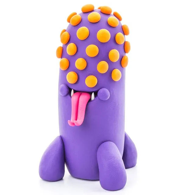 Hey Clay - DIY Violet Plastic Modelling Air-Dry Clay - 3pcs - Laadlee