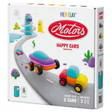 Hey Clay - Happy Cars Set Air-Dry Clay - 6pcs - Laadlee