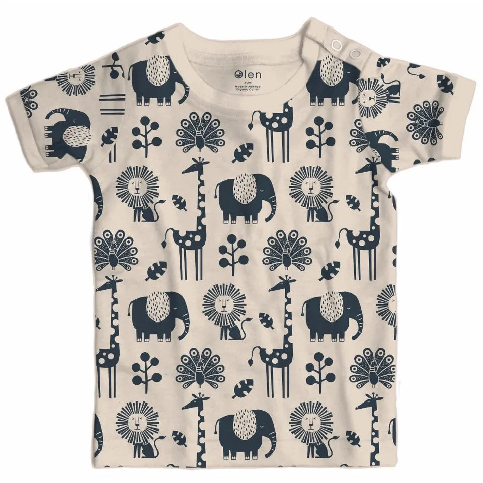 Olen Organic - Phia Printed On the Go Tee - Natural - Laadlee
