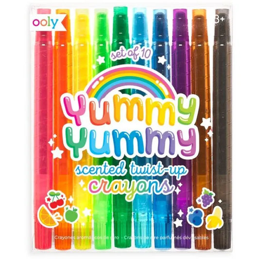 OOLY Yummy Yummy Scented Twist Up Crayons - Set of 10 - Laadlee