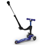 Micro Mini 3-in-1 Deluxe Plus Scooter with LED Wheels - Blue - Laadlee