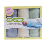 Woombie Old Fashioned Air Wrap - Light Blue, Cream, Light Teal - Laadlee