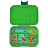 Yumbox Original 6 Compartment Jungle Safari Lunch Box - Bamboo Green - Laadlee