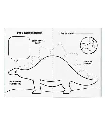 OOLY Mini Traveler Coloring & Activity Kit - Dinosaurs in Space - Laadlee