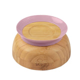 Citron Organic Bamboo Bowl 300ml Suction & Spoon - Blush Pink - Laadlee