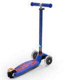 Micro Maxi Deluxe Scooter with LED - Blue - Laadlee