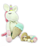 Pikkaboo Snuggle & Play Crocheted Unicorn Set - Laadlee