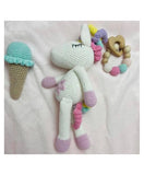 Pikkaboo Snuggle & Play Crocheted Unicorn Set - Laadlee