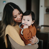 Mushie Flower Bracelet Teether 3-Pack Black/Caramel/Natural - Laadlee