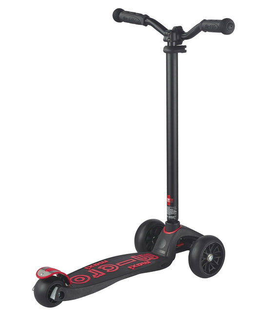 Micro Maxi Deluxe Pro Scooter - Black and Red - Laadlee
