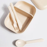 Ekobo - Go Rectangular Bento Lunch Box - White - Laadlee