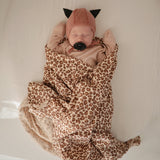 Mushie Swaddle - Leopard - Laadlee