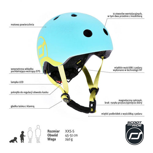 Scoot & Ride Baby Helmet XXS-S - Blueberry - Laadlee