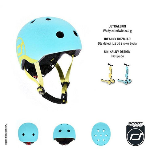 Scoot & Ride Baby Helmet XXS-S - Blueberry - Laadlee