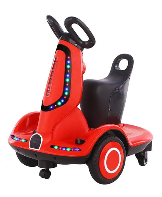 Pikkaboo Toddler Four-wheel Music & Light Electric Scooter - Red - Laadlee