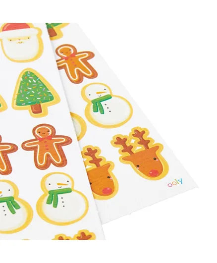 OOLY Stickiville Stickers - Skinny - Christmas Cookies - Laadlee