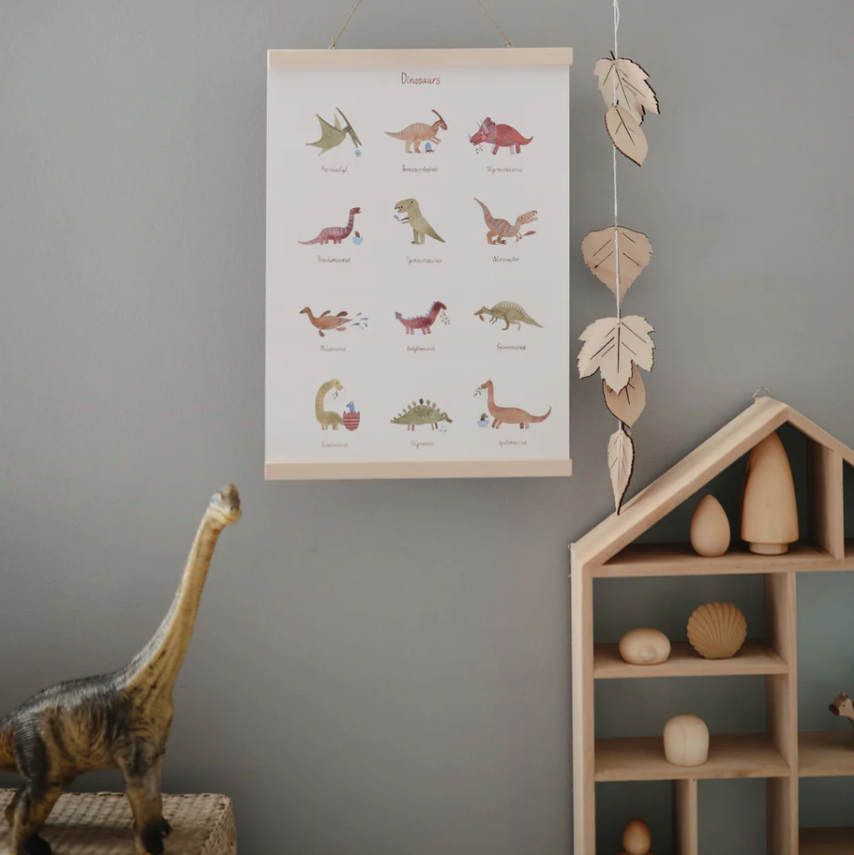 Mushie Poster Medium Dinosaurs - Laadlee