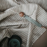 Mushie Pacifier Fabric Clips Roman Green - Laadlee