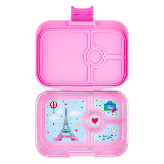 Yumbox Panino 4 Compartment Paris Je Taime Lunch Box - Fifi Pink - Laadlee