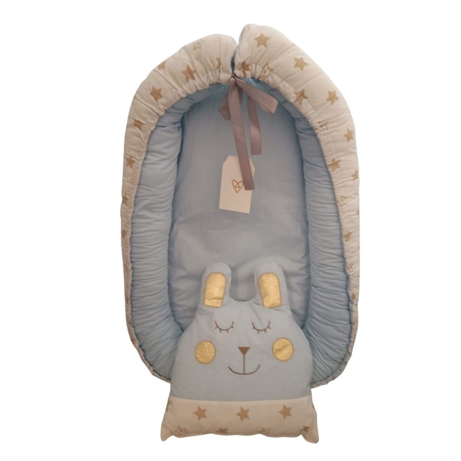 Forever Cute Newborn Bed with Pillow - Blue - Laadlee