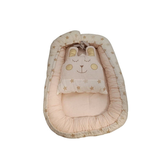 Forever Cute Newborn Bed with Pillow - Pink - Laadlee