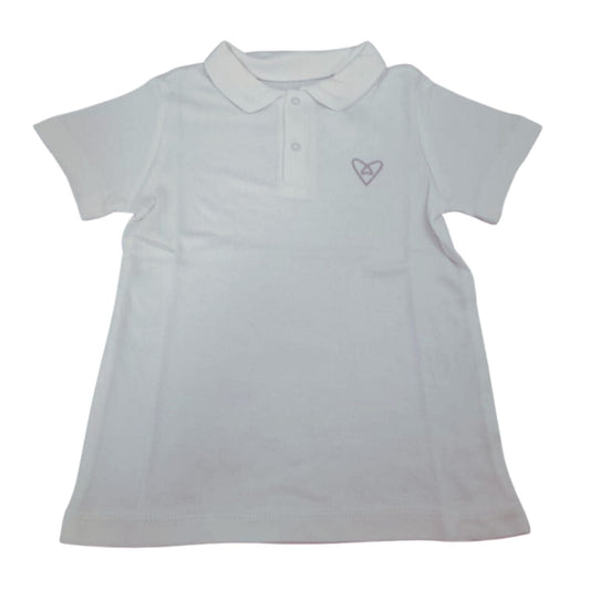 Forever Cute Polo T-shirt - White - Laadlee