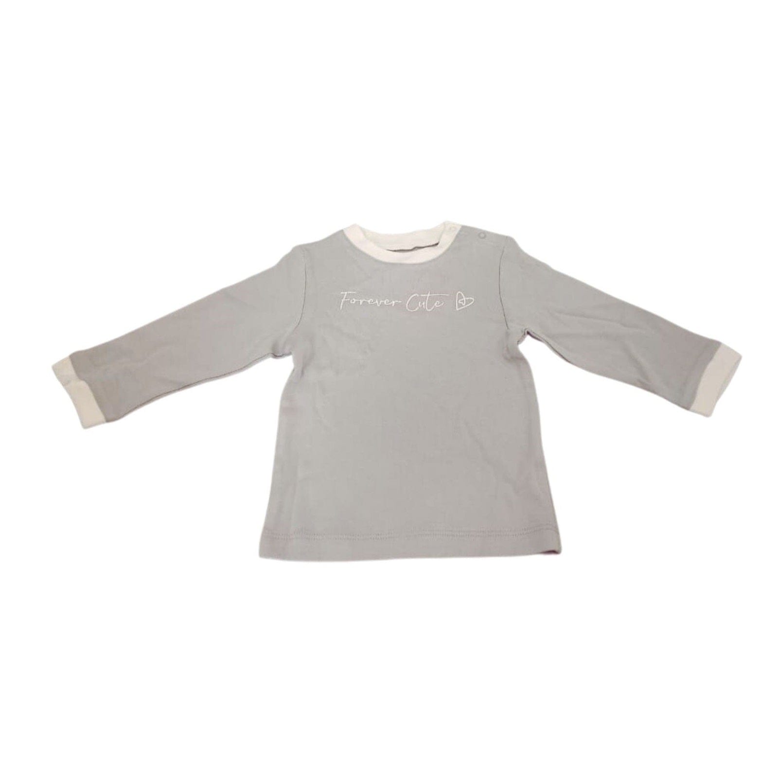 Forever Cute Pyjama Top - Grey - Laadlee