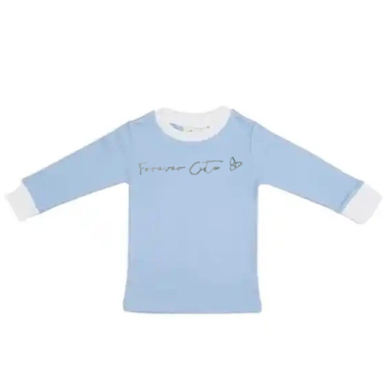 Forever Cute Pyjama Top - Blue - Laadlee